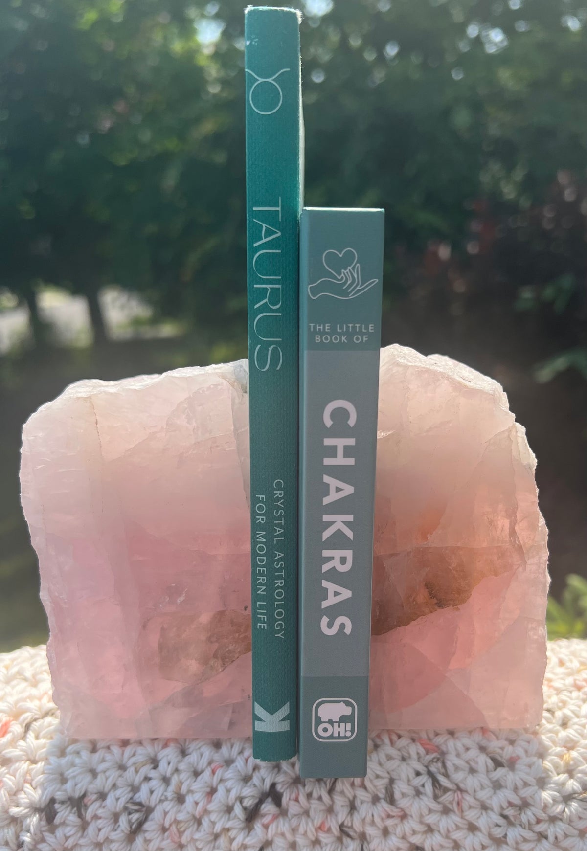 Rose Quartz Bookends