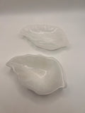Selenite leaf dish - sm