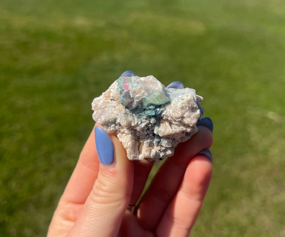 Raw watermelon tourmaline